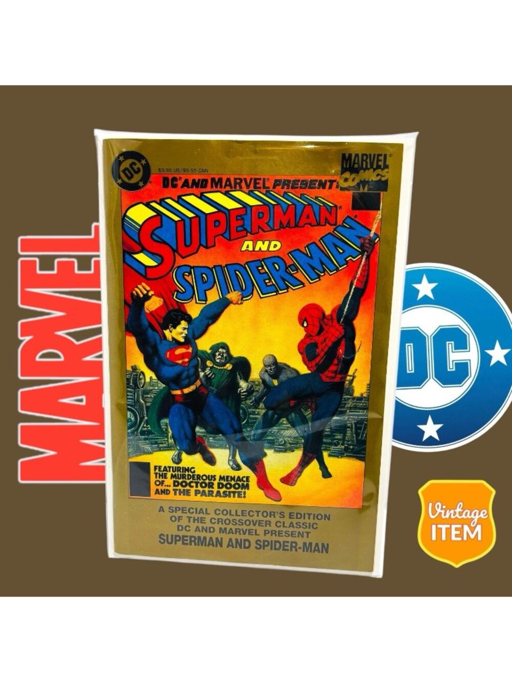 Superman and Spider-Man Marvel Treasury Edition 28 DC Comic Crossover 1995 RARE!